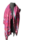Affirmation Shawl-Rose red