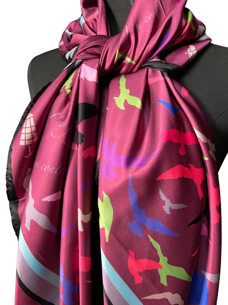 Affirmation Shawl-Rose red