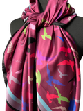 Affirmation Shawl-Rose red