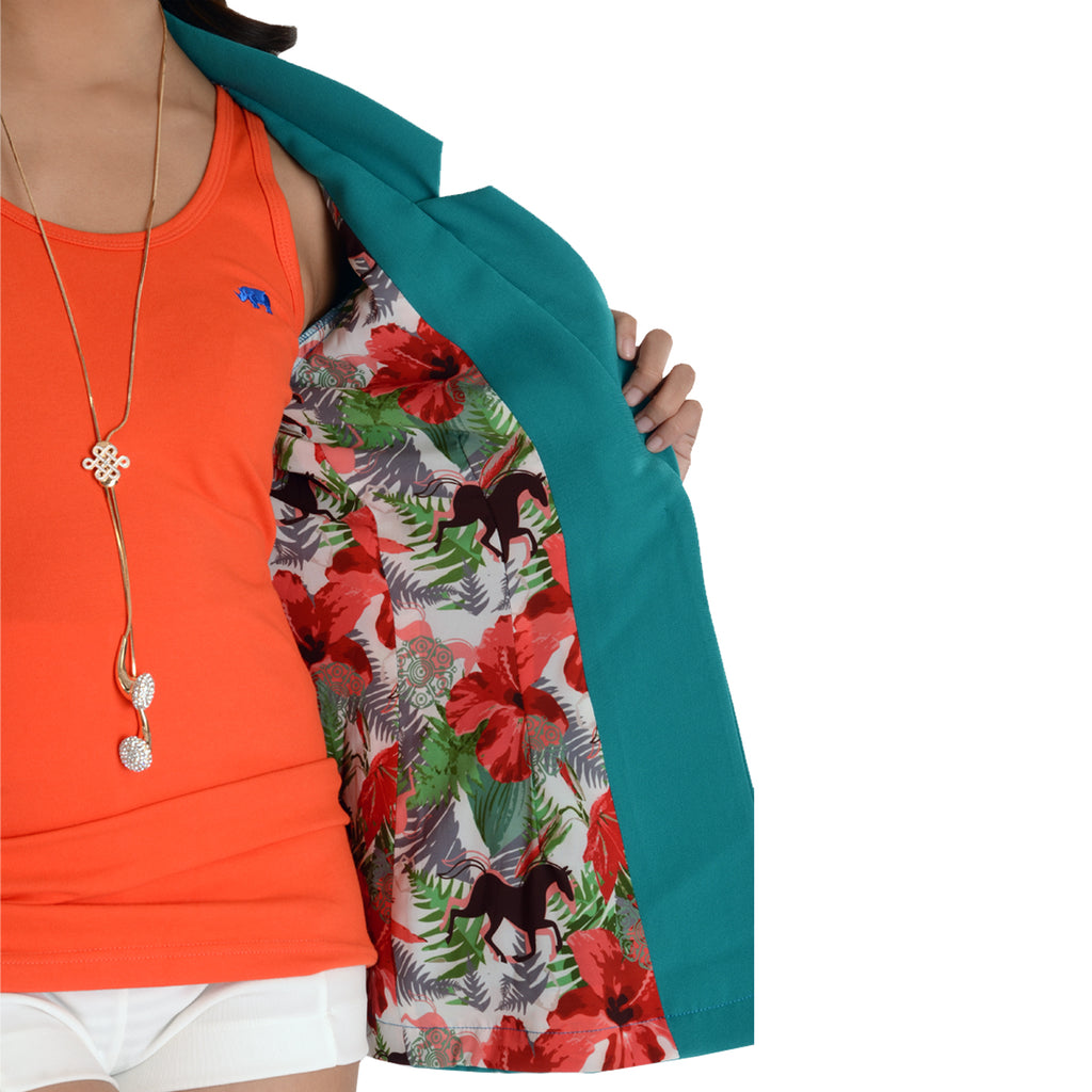 Corporate Jacket Coral Aqua