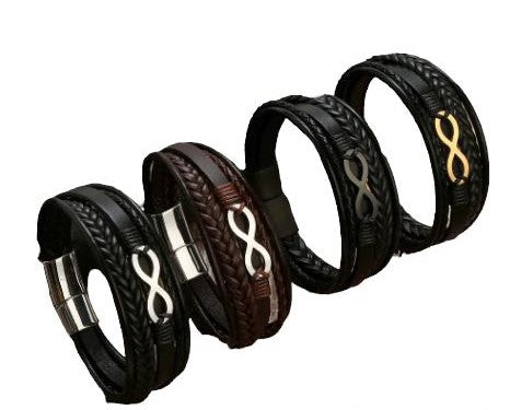 Infinity Leather Bracelet