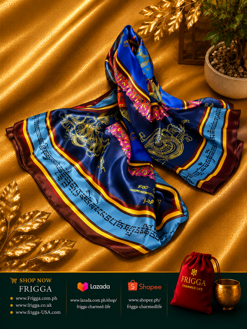 Universal Mandala Shawl (Real Silk 130X130 CM)