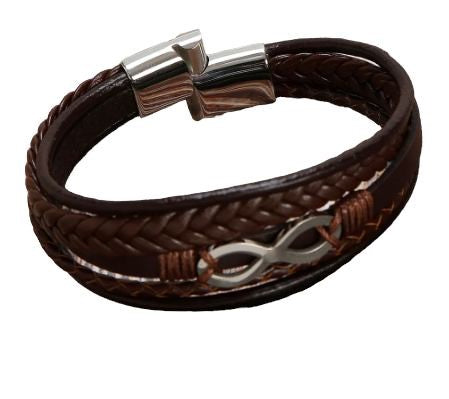 Infinity Leather Bracelet