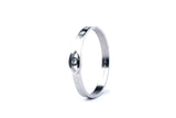 Evil Eye Bangle with Ultimate Mantra Protections (Silver)