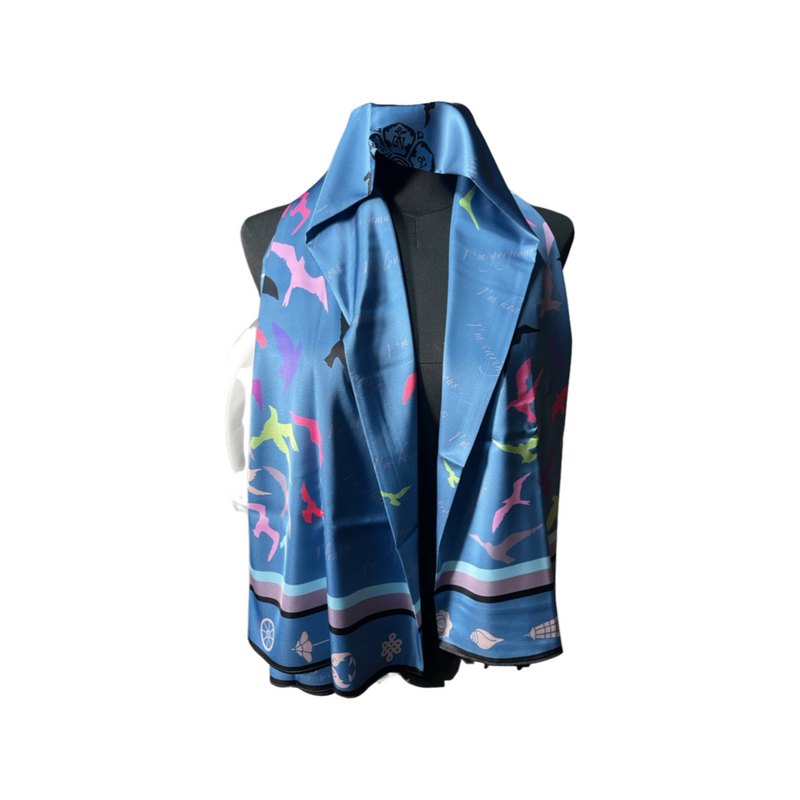 Affirmation Shawl-Blue
