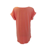 Continuous Sleeves Top Horse Coral