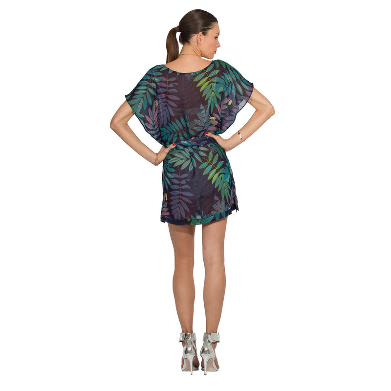 Belted Kaftan Dress Rhino - Navy Blue