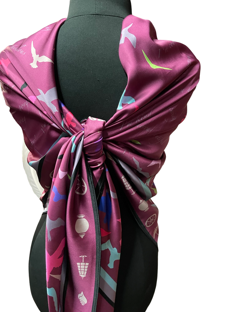 Affirmation Shawl-Rose red