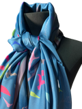 Affirmation Shawl-Blue