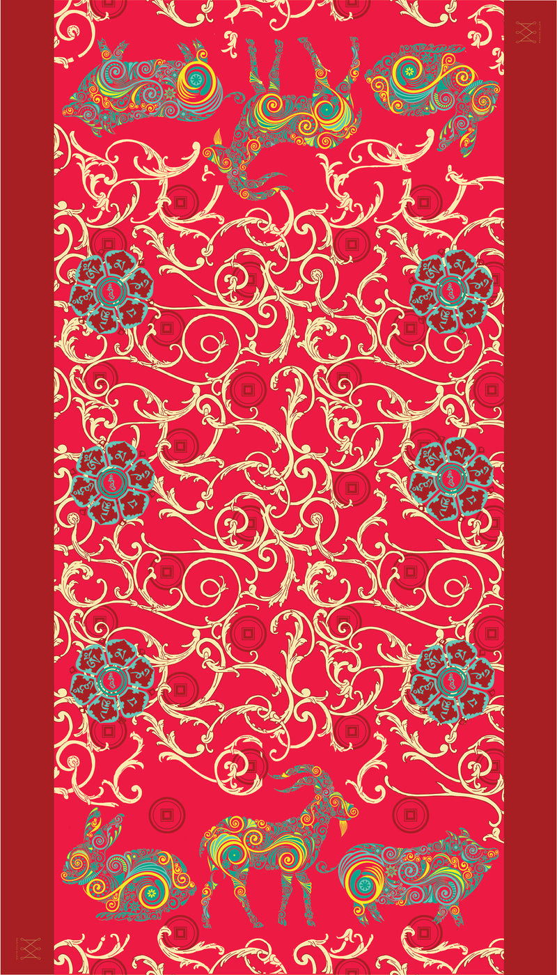 Auspicious Shawl - Rabbit / Sheep & Boar