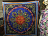 Universal Mandala Shawl (Shawls Real Silk 130X130 CM)